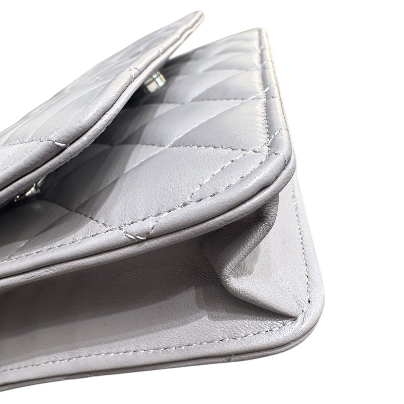 シャネル CHANEL マトラッセチェーンウォレット AP0250 グレー ラムスキン レディース ショルダーバッグ