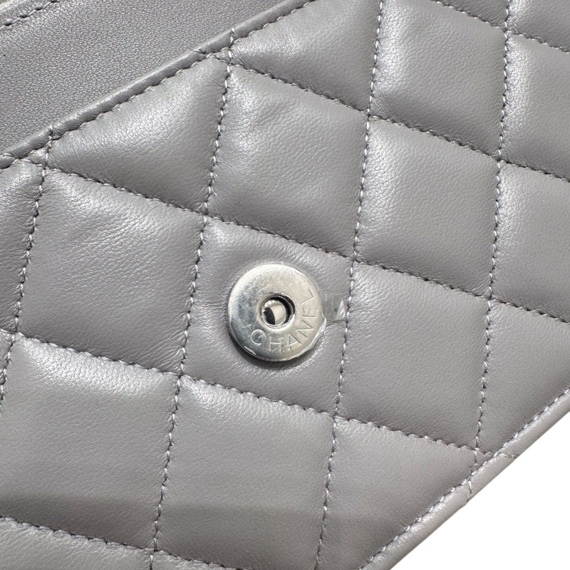 シャネル CHANEL マトラッセチェーンウォレット AP0250 グレー ラムスキン レディース ショルダーバッグ