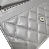 シャネル CHANEL マトラッセチェーンウォレット AP0250 グレー ラムスキン レディース ショルダーバッグ