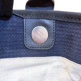 シャネル CHANEL ドーヴィルスモールショッピングバック AS3257 ネイビー　シルバー金具 コットンファイバー レディース トートバッグ