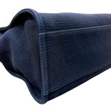 シャネル CHANEL ドーヴィルスモールショッピングバック AS3257 ネイビー　シルバー金具 コットンファイバー レディース トートバッグ