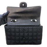 シャネル CHANEL ニュートラベルライン フラップバッグ A15285 ブラック ナイロンジャガード レディース ショルダーバッグ