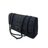 シャネル CHANEL ニュートラベルライン フラップバッグ A15285 ブラック ナイロンジャガード レディース ショルダーバッグ