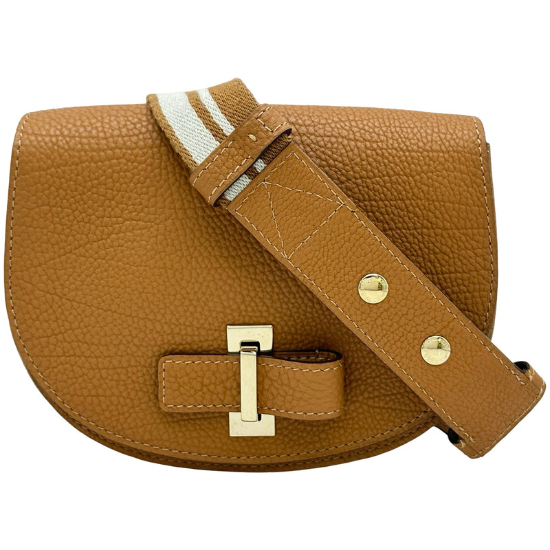 Delvaux デルヴォー キャメル ウォレット レザーポーチ デルヴォー DELVAUX ミュタンベルトバッグ キャメル レザー レディース