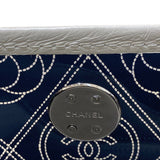 シャネル CHANEL ブラック/アイボリー ビニール レディース ショルダーバッグ