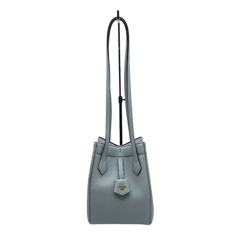 フェンディ FENDI オリガミ ミニ 8BS083 ライトブルー カーフ レディース ショルダーバッグ