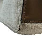 フェンディ FENDI サンシャインミディアム 8BH386 クリーム シアリング レディース トートバッグ