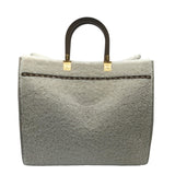 フェンディ FENDI サンシャインミディアム 8BH386 クリーム シアリング レディース トートバッグ