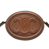 セリーヌ CELINE クロスボディオーバルパースキュイルトリオンフ 10I703 タン スムースカーフ レディース ショルダーバッグ