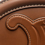 セリーヌ CELINE クロスボディオーバルパースキュイルトリオンフ 10I703 タン スムースカーフ レディース ショルダーバッグ