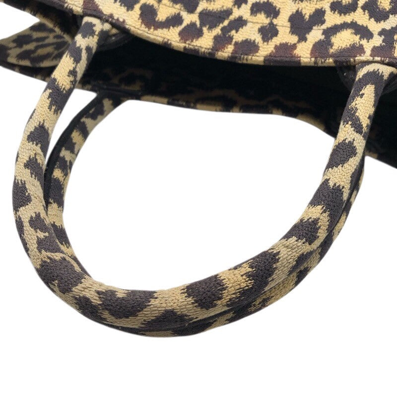 クリスチャン・ディオール Christian Dior ブックトート ミディアム M1296 レオパード キャンバス レディース ハンドバッグ