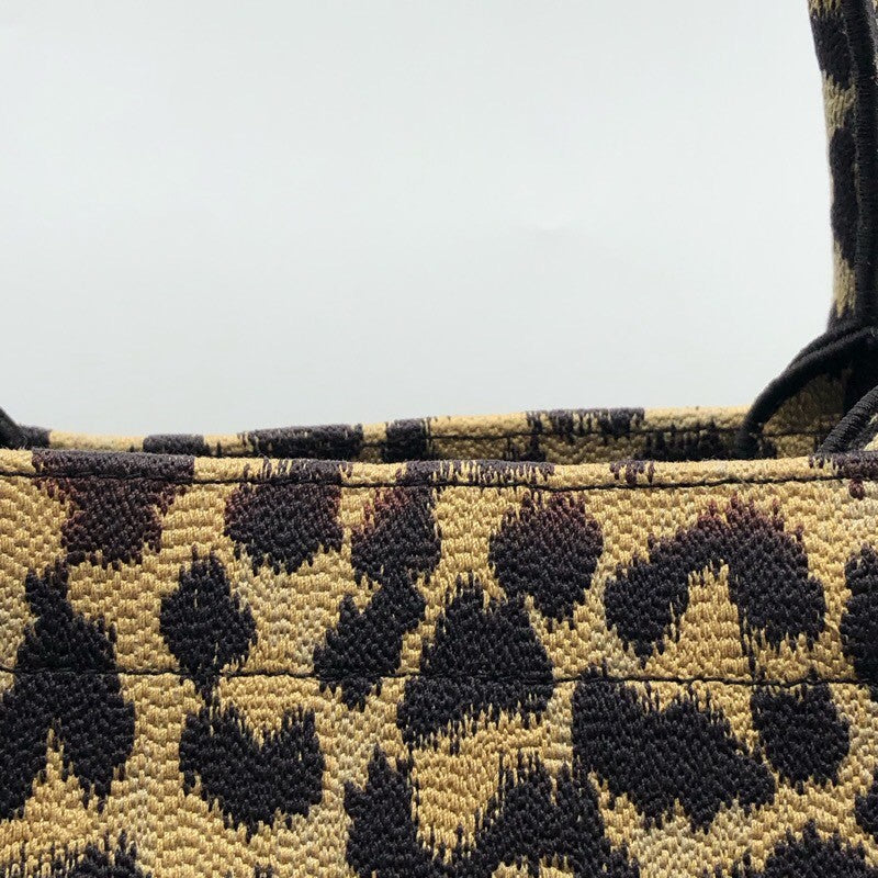 クリスチャン・ディオール Christian Dior ブックトート ミディアム M1296 レオパード キャンバス レディース ハンドバッグ