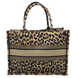 クリスチャン・ディオール Christian Dior ブックトート ミディアム M1296 レオパード キャンバス レディース ハンドバッグ