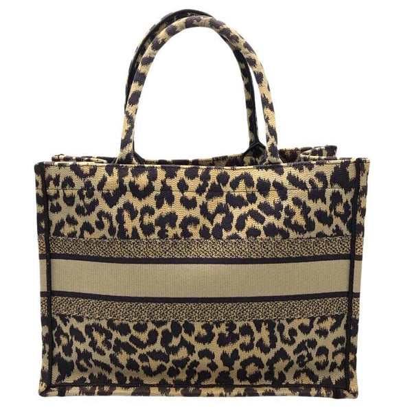 クリスチャン・ディオール Christian Dior ブックトート ミディアム M1296 レオパード キャンバス レディース ハンドバッグ