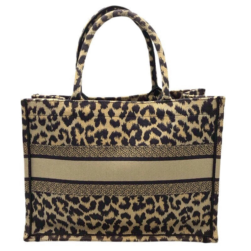 クリスチャン・ディオール Christian Dior ブックトート ミディアム M1296 レオパード キャンバス レディース ハンドバッグ