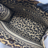 クリスチャン・ディオール Christian Dior ブックトート ミディアム M1296 レオパード キャンバス レディース ハンドバッグ