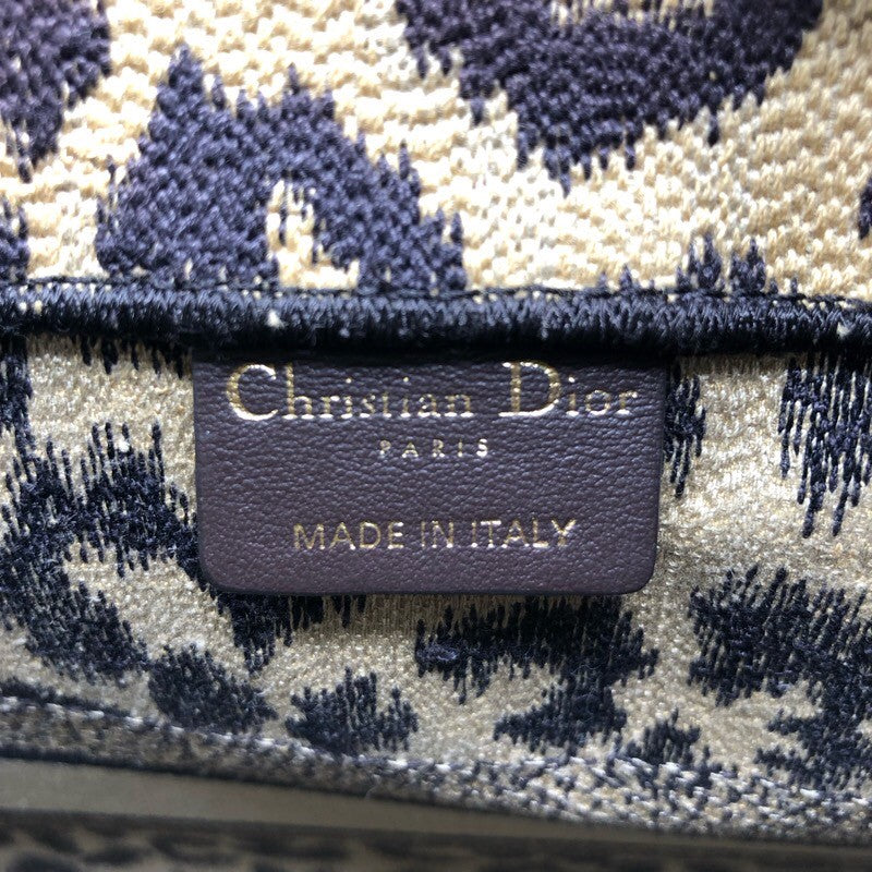クリスチャン・ディオール Christian Dior ブックトート ミディアム M1296 レオパード キャンバス レディース ハンドバッグ