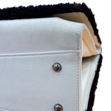 シャネル CHANEL ボーイシャネル　チェーントートバッグ ベージュ・ブラック ムートン レディース トートバッグ