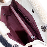 シャネル CHANEL ボーイシャネル　チェーントートバッグ ベージュ・ブラック ムートン レディース トートバッグ