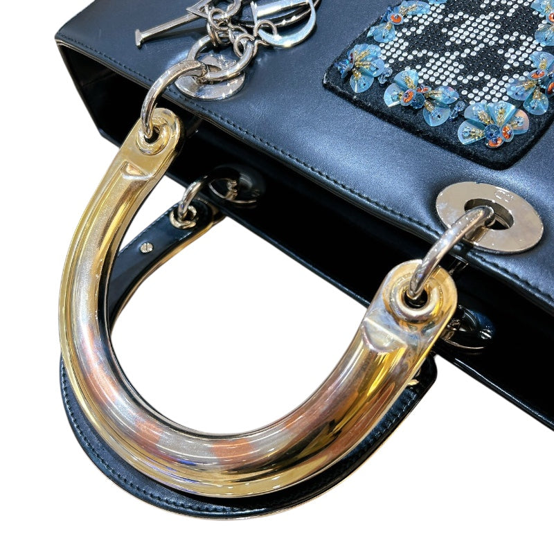 クリスチャンディオール Christian Dior ショルダーバッグ トートバッグ トゥジュール ラージ ナイロンキャンバス/レザー カーキ/ブラック ゴールド レディース 送料無料【中古】 z7667 Christian Dior（クリスチャン・ディオール） （新品 未使用品