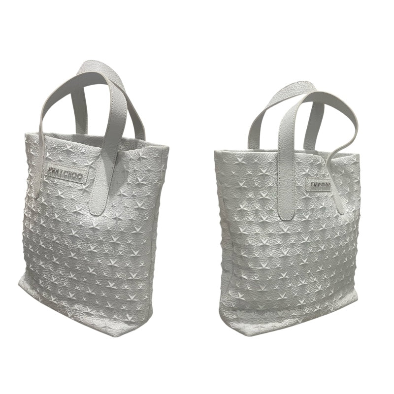 ジミーチュウ JIMMY CHOO スターエンポストート ホワイト レザー レディース トートバッグ