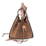ロエベ LOEWE ハンモック ドローストリングスモール ブラウン カーフ/タン レディース ハンドバッグ