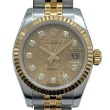 ロレックス ROLEX デイトジャスト ホリコン G番 179173G ゴールド K18/SS レディース 腕時計