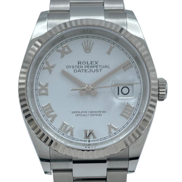 ロレックス ROLEX デイトジャスト36 ランダムシリアル 126234 ホワイト WG/SS レディース 腕時計