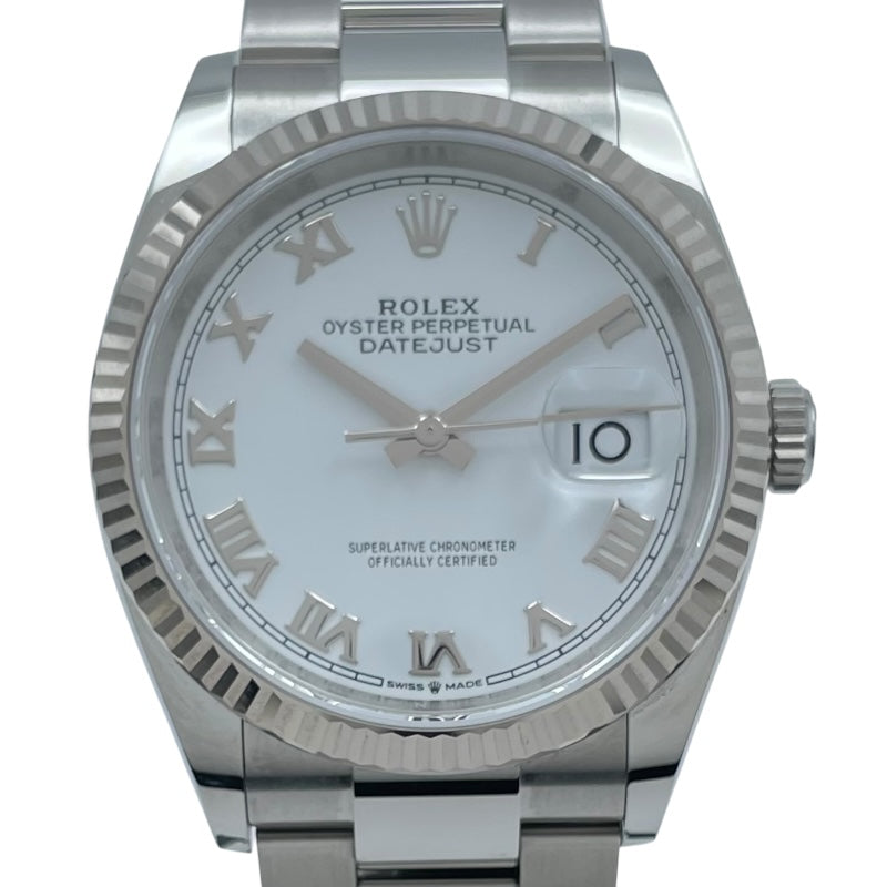 ロレックス ROLEX デイトジャスト36 ランダムシリアル 126234 ホワイト WG/SS レディース 腕時計