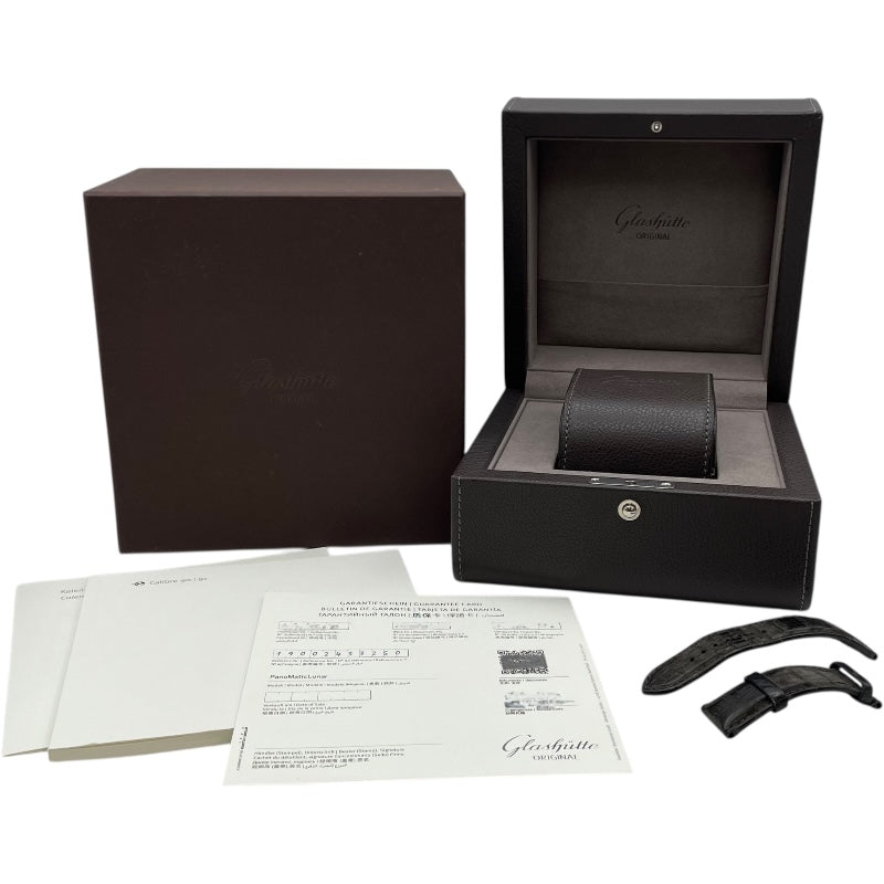 グラスフュッテ・オリジナル GLASHUTTE ORIGINAL パノマティック ルナ 1-90-02-43-32-50 グレー SS 自動巻き メンズ 腕時計