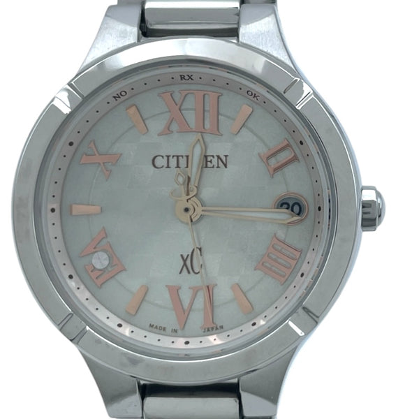 シチズン CITIZEN クロスシー ES8080-68A シルバー チタン ソーラー レディース 腕時計