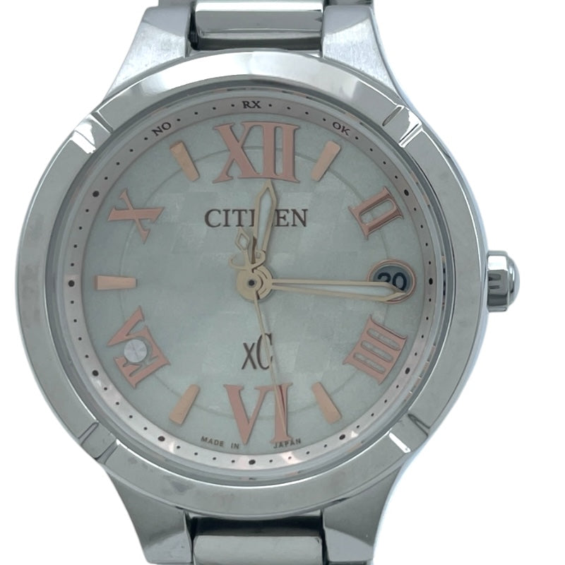 シチズン CITIZEN クロスシー ES8080-68A シルバー チタン ソーラー レディース 腕時計