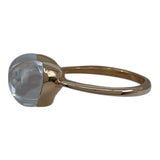 750PG クォーツ・ダイヤリング ピンクゴールド Au750 クォーツ ジュエリー