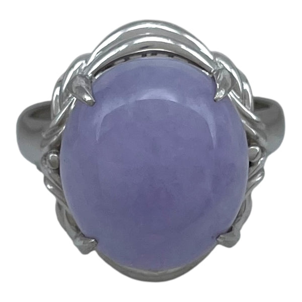 Pt900 ラベンダーヒスイリング プラチナ Pt900 翡翠 ジュエリー