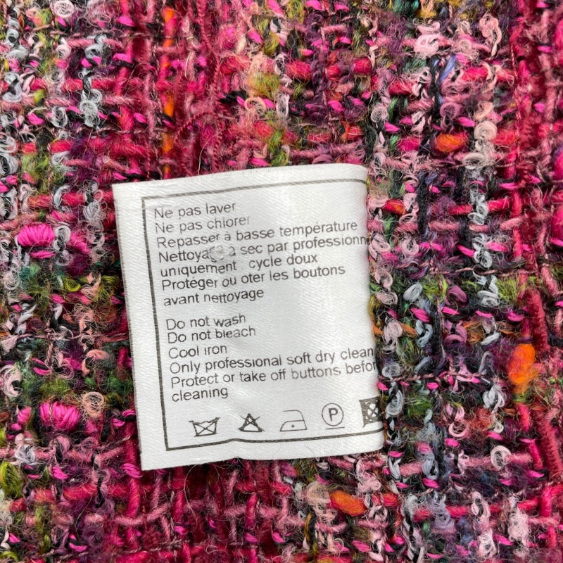 シャネル CHANEL ココマークボタンツイードジャケット P11604 レッド  