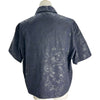 エルメス HERMES フルールテクニックオープンカラー半袖シャツ H552300HE ブラック コットン メンズ 半袖Ｔシャツ