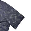 エルメス HERMES フルールテクニックオープンカラー半袖シャツ H552300HE ブラック コットン メンズ 半袖Ｔシャツ
