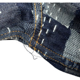 ルイ・ヴィトン LOUIS VUITTON ×NIGO 再構築ダミエ総柄デニムジャケット HTA80W ブルー コットン メンズ デニムジャケット