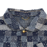 ルイ・ヴィトン LOUIS VUITTON ×NIGO 再構築ダミエ総柄デニムジャケット HTA80W ブルー コットン メンズ デニムジャケット