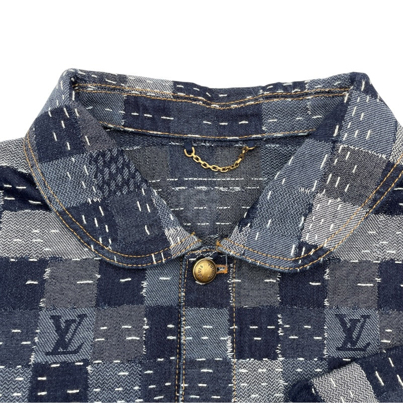 ルイ・ヴィトン LOUIS VUITTON ×NIGO 再構築ダミエ総柄デニム
