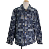 ルイ・ヴィトン LOUIS VUITTON ×NIGO 再構築ダミエ総柄デニムジャケット HTA80W ブルー コットン メンズ デニムジャケット