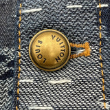 ルイ・ヴィトン LOUIS VUITTON ×NIGO 再構築ダミエ総柄デニムジャケット HTA80W ブルー コットン メンズ デニムジャケット