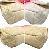 シャネル CHANEL デカマトラッセ30 アイボリー/レッド キャビアスキン レディース ショルダーバッグ