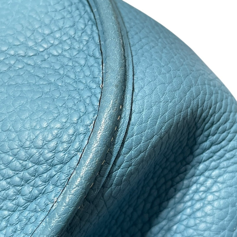 エルメス HERMES エヴリン GM □H刻 ブルージーン SV金具 トリヨン レディース ショルダーバッグ