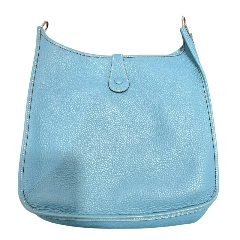 エルメス HERMES エヴリン GM □H刻 ブルージーン SV金具 トリヨン レディース ショルダーバッグ