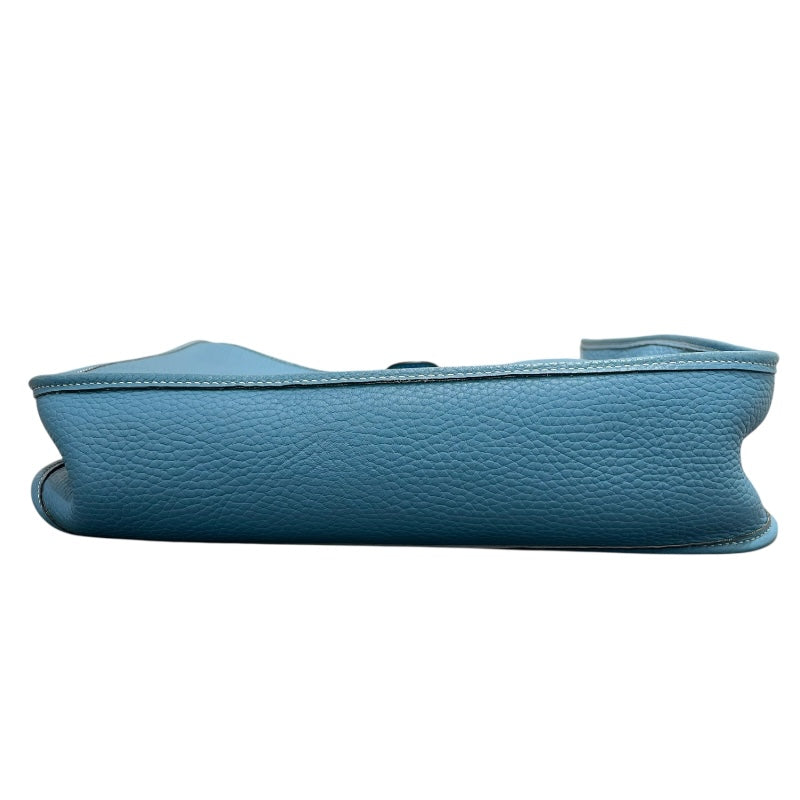 エルメス HERMES エヴリン GM □H刻 ブルージーン SV金具 トリヨン レディース ショルダーバッグ