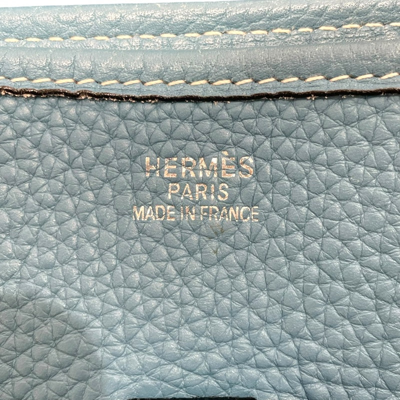 エルメス HERMES エヴリン GM □H刻 ブルージーン SV金具 トリヨン レディース ショルダーバッグ