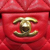 シャネル CHANEL マトラッセ23 A01113 レッド ゴールド金具 キャビアスキン レディース ショルダーバッグ