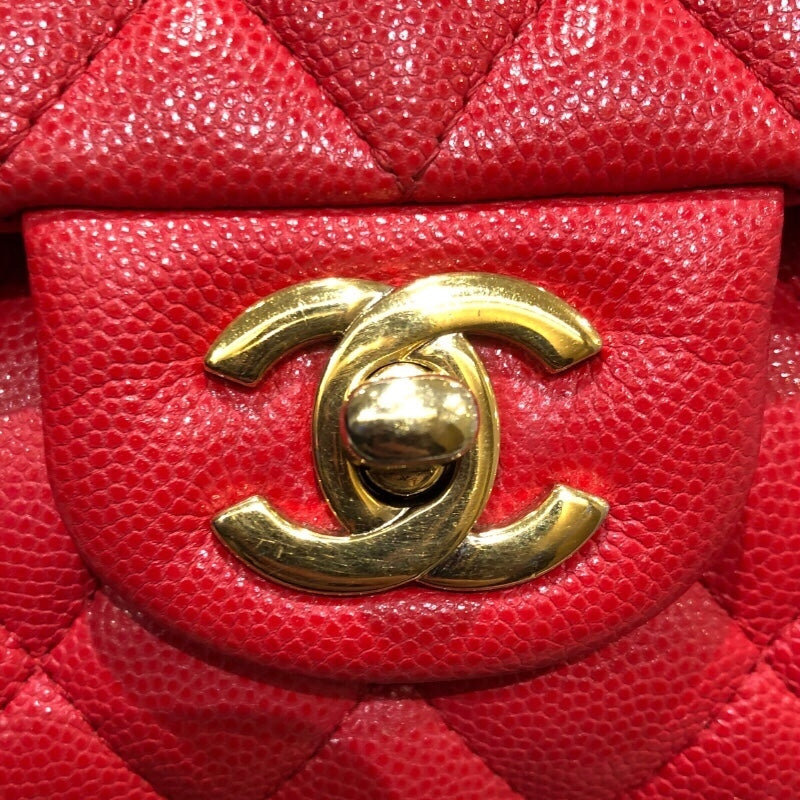 シャネル CHANEL マトラッセ23 A01113 レッド ゴールド金具 キャビアスキン レディース ショルダーバッグ