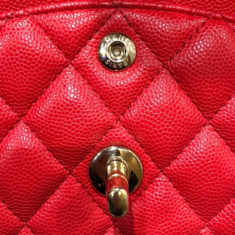 シャネル CHANEL マトラッセ23 A01113 レッド ゴールド金具 キャビアスキン レディース ショルダーバッグ